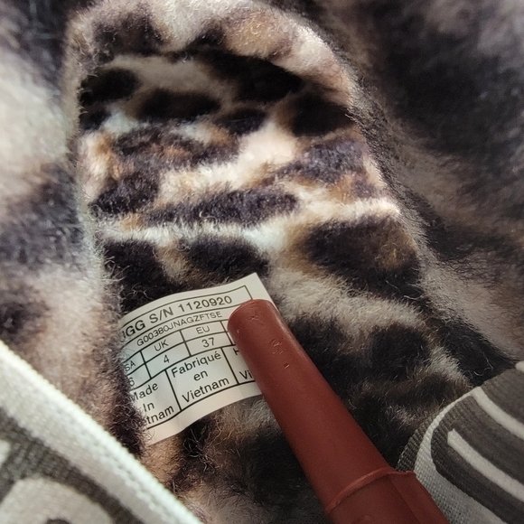 New Ugg Sz 6 Slides OH Yeah Panther Print Slippers Sandals Slingback NEW - Picture 7 of 7